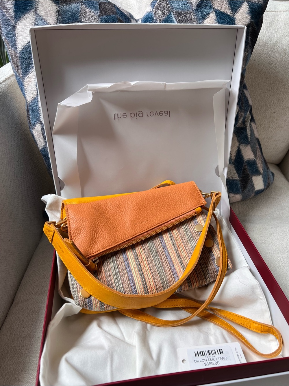 Hammitt Dillon Crossbody Bag in Orange and Multicolor Stripe